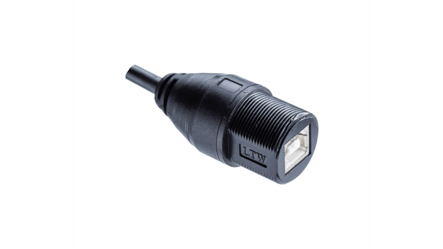 Connecteur USB type C 2.0 USB Type A Mâle Amphenol Industrial ports, Montage fileté, Droit