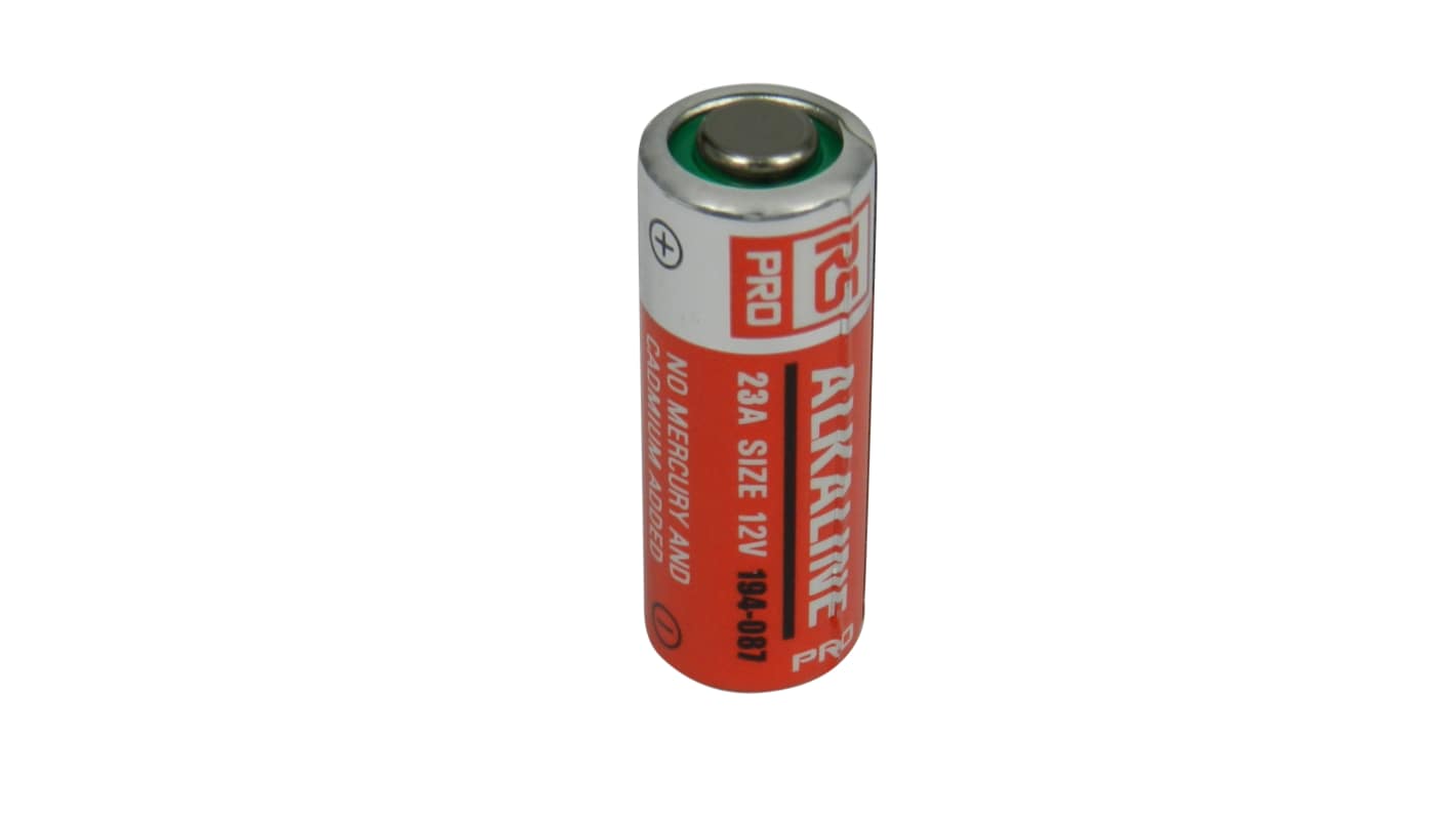 RS PRO Alkaline Manganese Dioxide 12V, A23 Battery