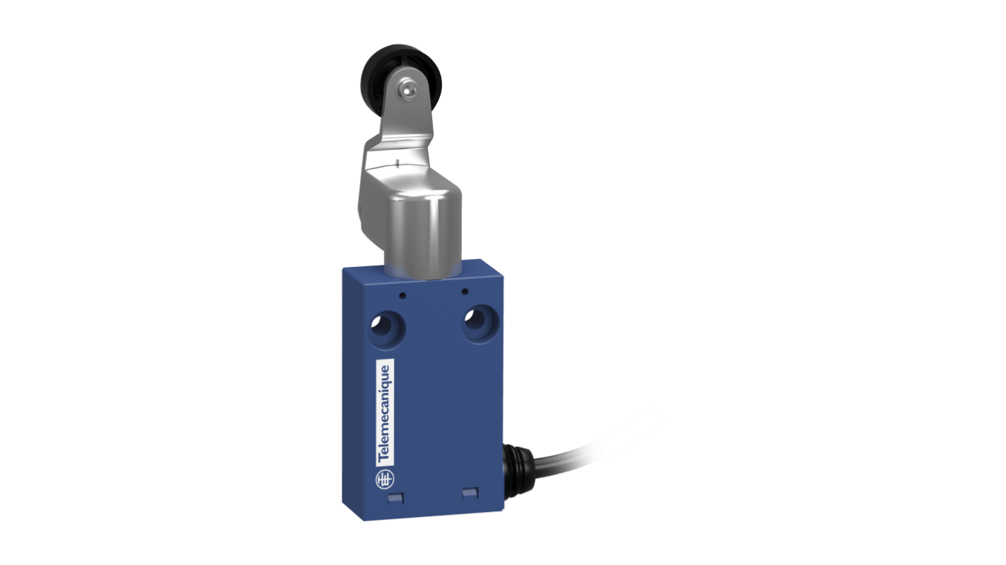 Telemecanique Sensors XCMH Series Roller Lever Limit Switch, 1NC/1NO, IP66, IP67, 2P, Plastic Housing, 240V ac Max,