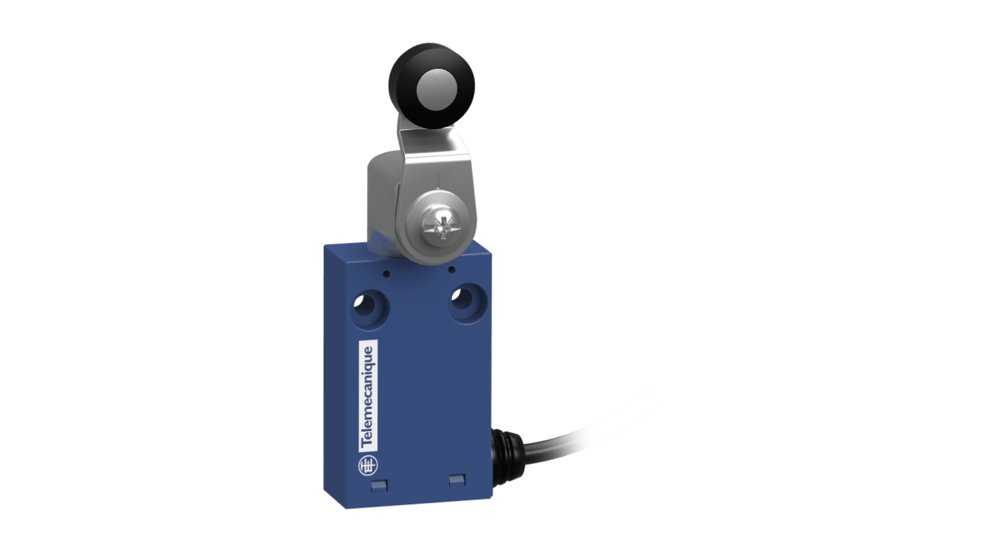 Telemecanique Sensors XCMH Series Roller Lever Limit Switch, 1NC/1NO, IP66, IP67, 2P, Plastic Housing, 240V ac Max,