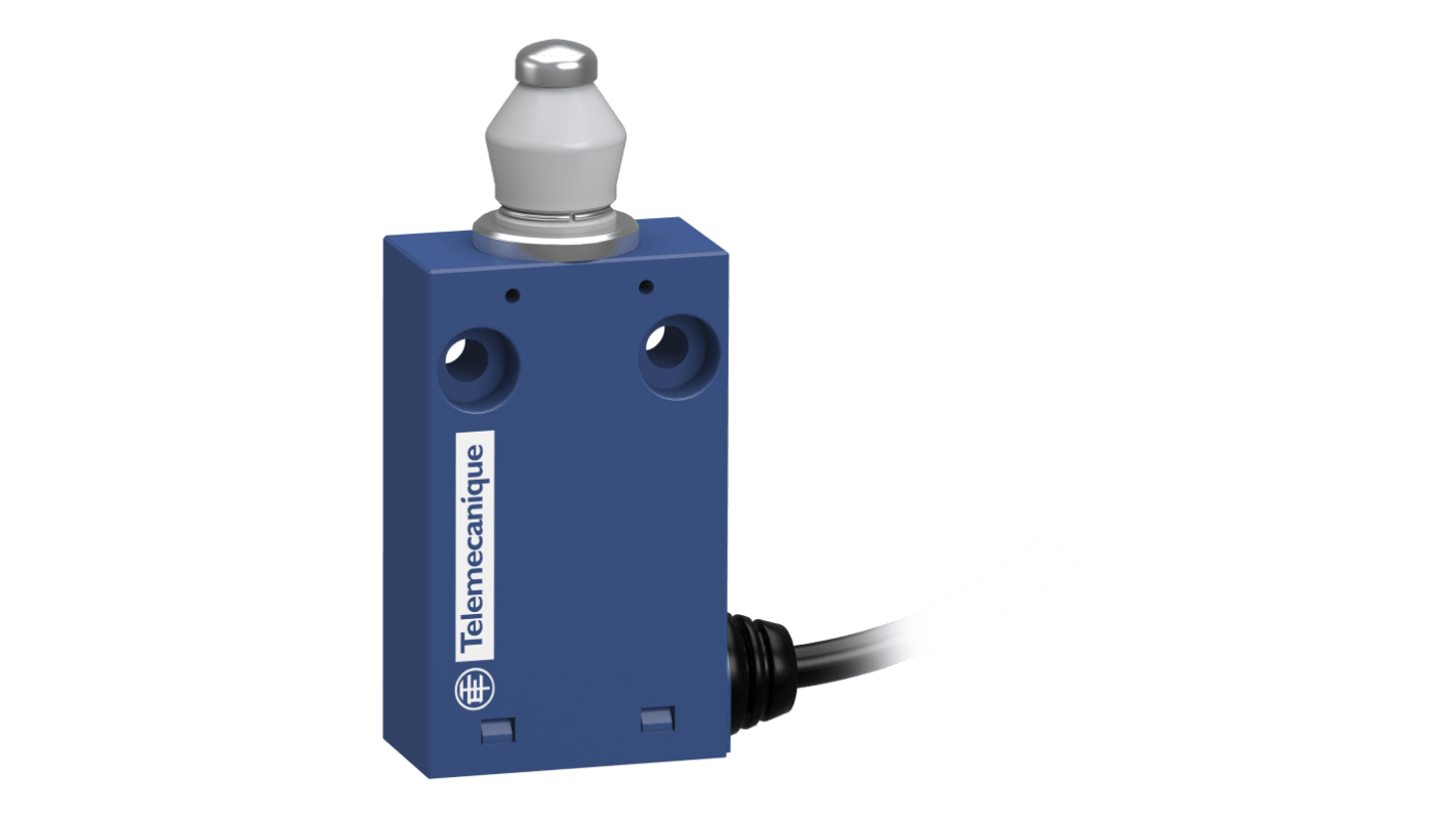 Telemecanique Sensors XCMH Series Plunger Limit Switch, 1NC/1NO, IP66, IP67, 2P, Plastic Housing, 240V ac Max, 0.75A Max