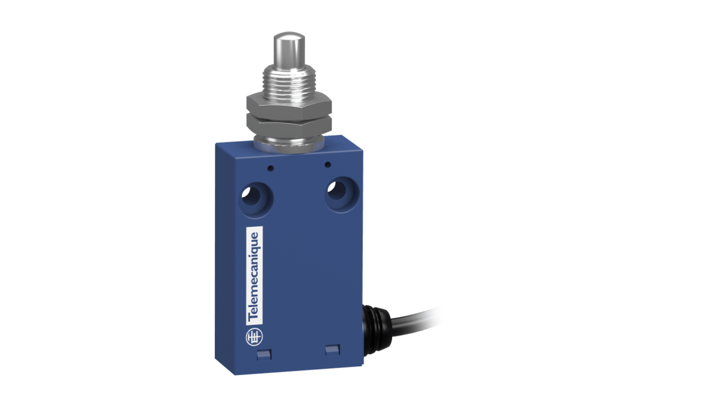 Telemecanique Sensors XCMH Series Plunger Limit Switch, 1NO/1NC, IP66, IP67, 2P, Plastic Housing