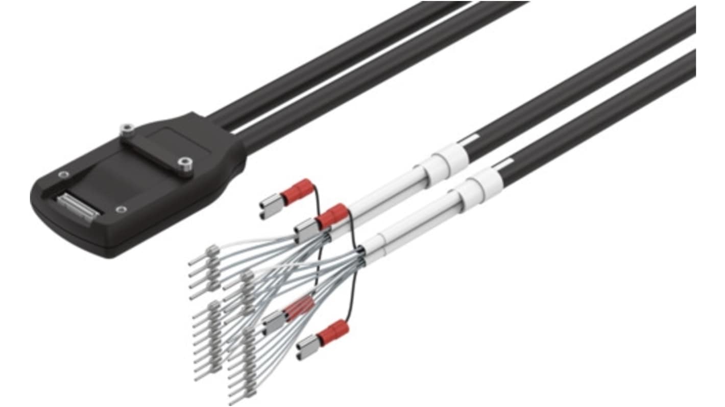 Festo NEBM Series Cable for Use with Controllers, 5m Length, 0 → 50 V