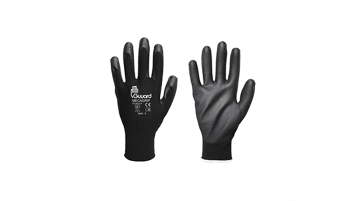 GUYARD MECA GRIP Black Polyamide Abrasion Resistant, Cut Resistant, Puncture Resistant, Tear Resistant Work Gloves,