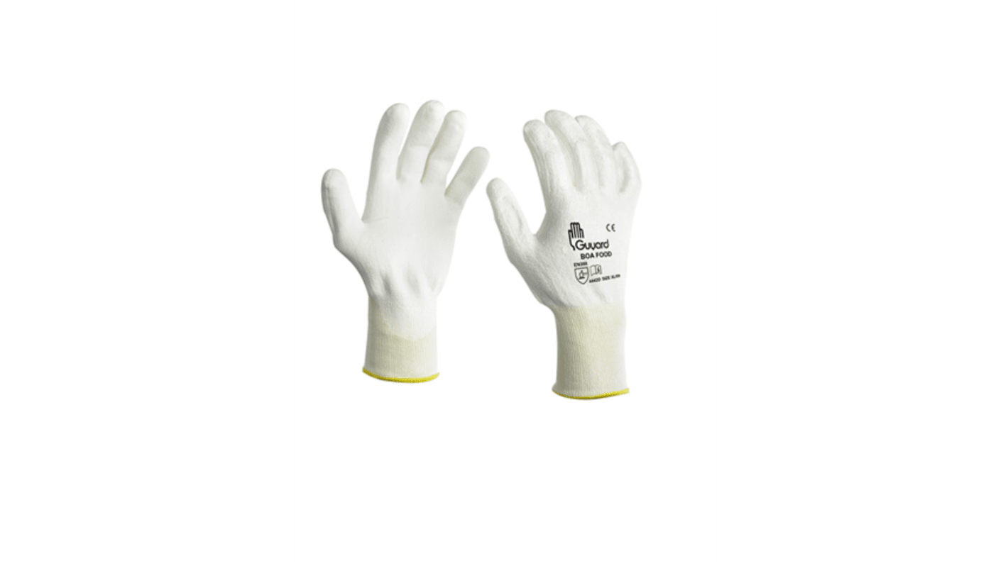 GUYARD BOA FOOD White Polyurethane Abrasion Resistant, Cut Resistant, Puncture Resistant, Tear Resistant Work Gloves,