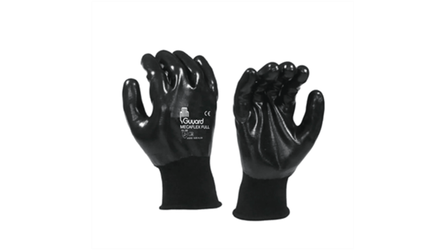 GUYARD MECA FLEX FULL Black Nylon Abrasion Resistant, Cut Resistant, Puncture Resistant, Tear Resistant Work Gloves,