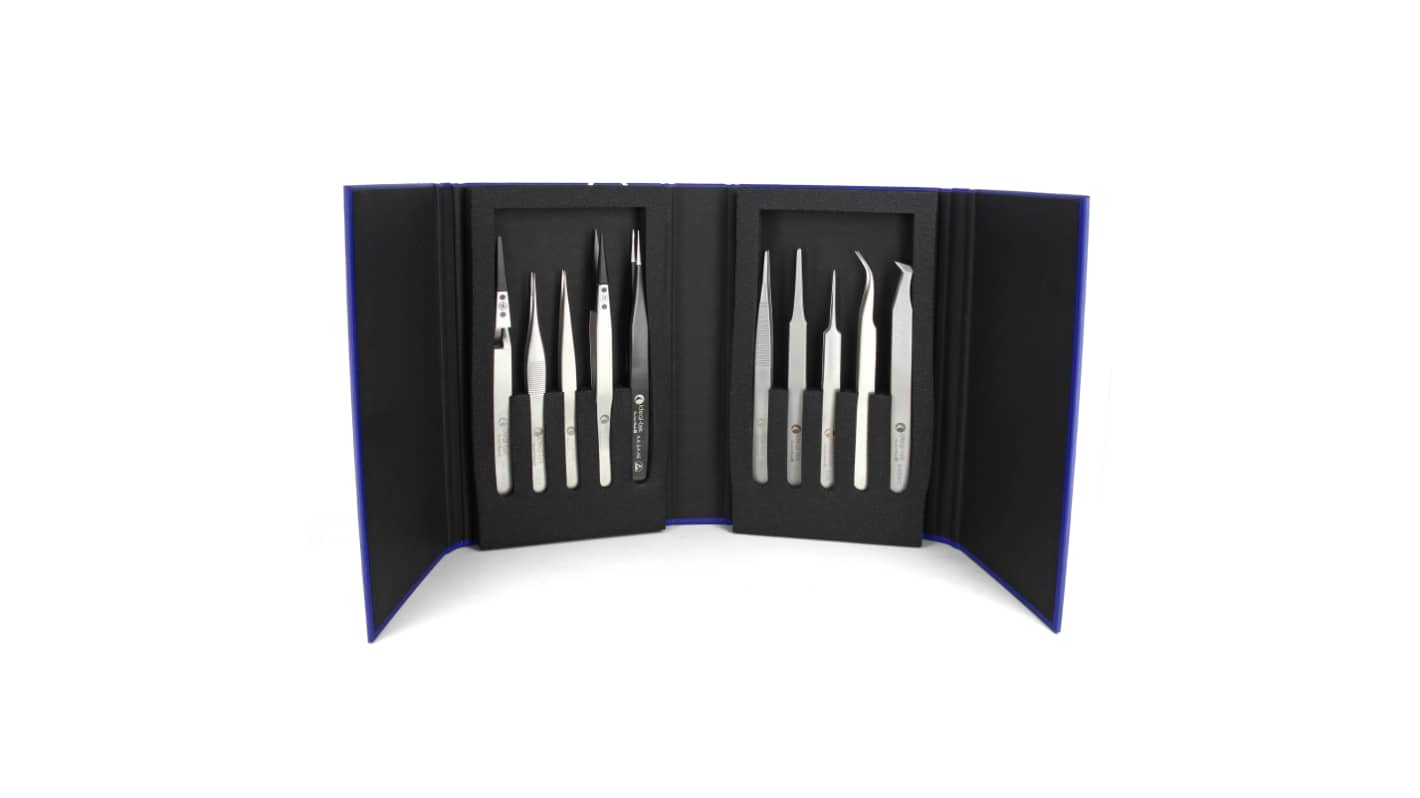 ideal-tek 180 mm, Pointed, Straight, Tweezer Set