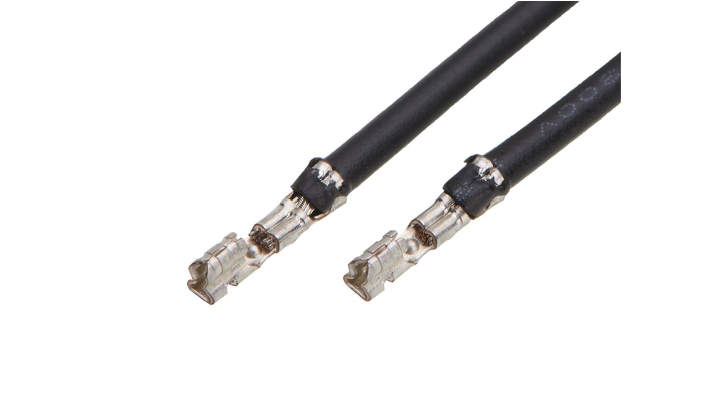 Molex Female Mini-SPOX to Female Mini-SPOX Crimped Wire, 150mm, 22AWG, Black