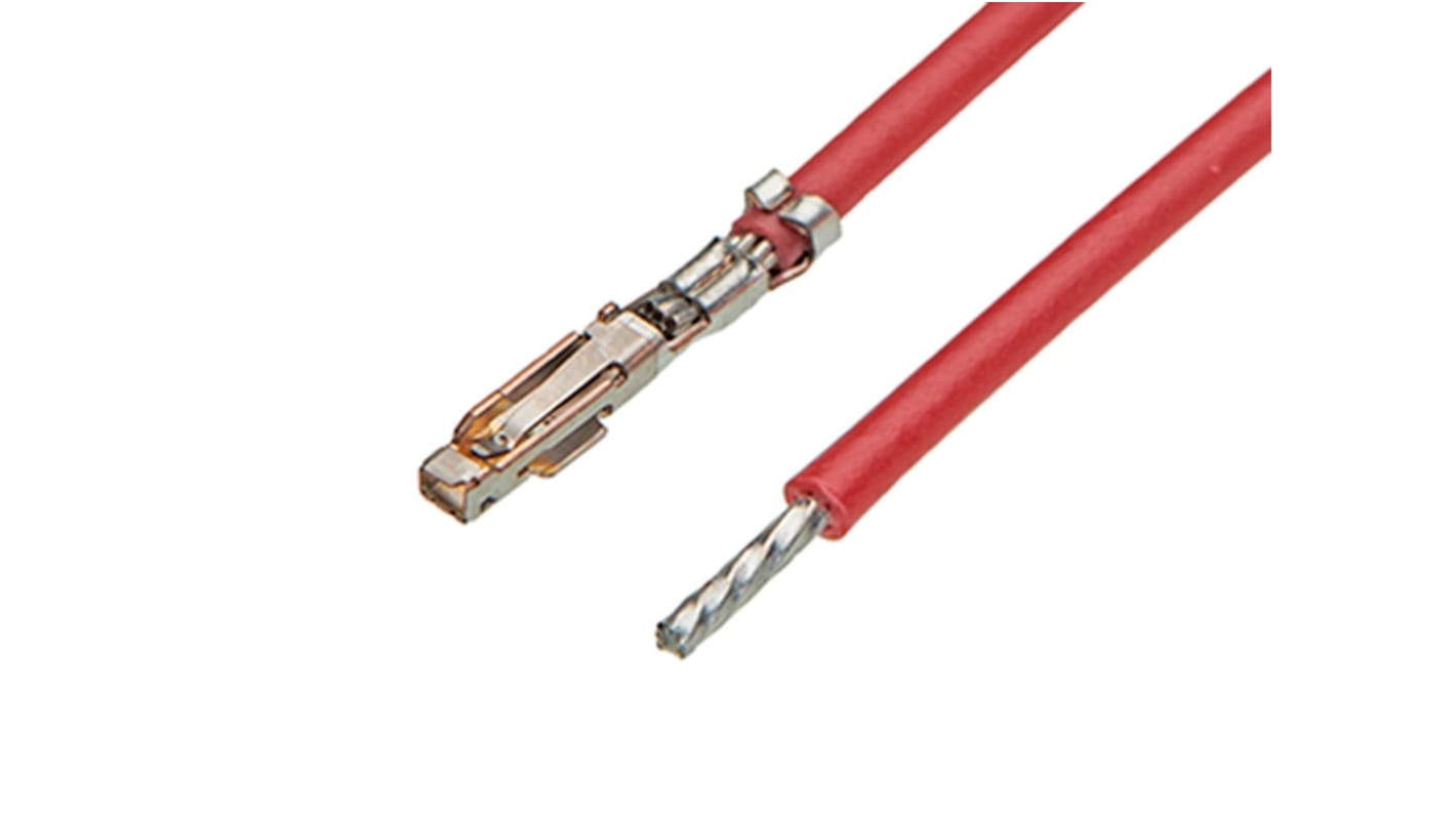 Molex Female iGrid to Pigtail Crimped Wire, 75mm, 22AWG, Red