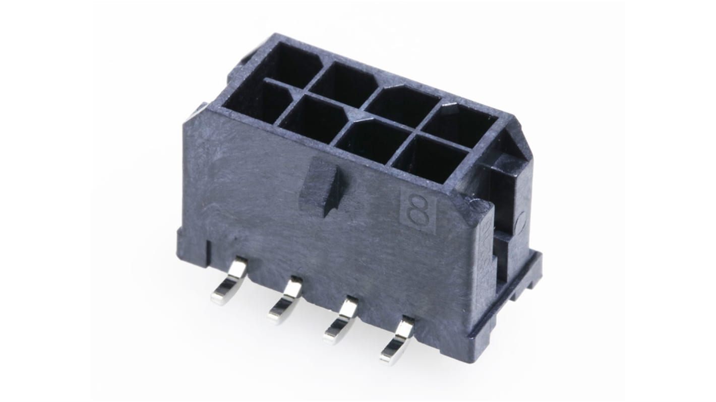 Molex 4p双排排针 垂直, 3mm间距, SMT安装, 218216系列