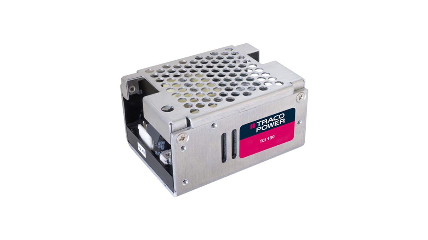 TRACOPOWER AC-DC Power Supply, TCI 130-112-J, 12V dc, 10.833A, 130W, 1 Output, 90 → 264V ac Input Voltage