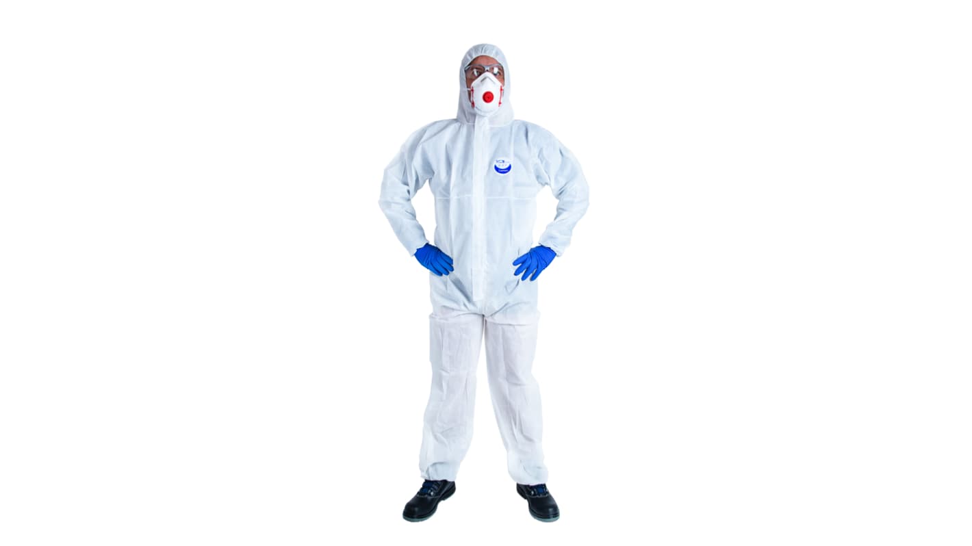 Medicom White Coverall, L