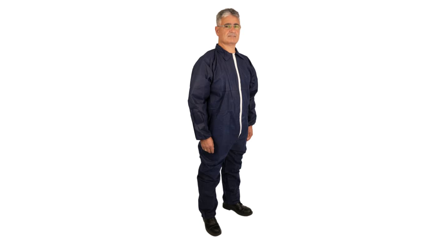 Kolmi Hopen Navy Blue Disposable Coverall, XXL