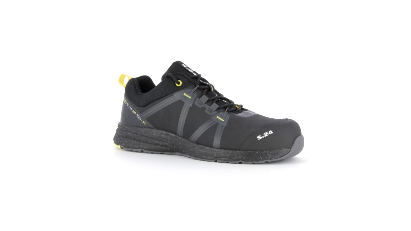 S.24 HORNET Unisex Black CROSSFIBRE Toe Capped Safety Shoes, UK 12, EU 46
