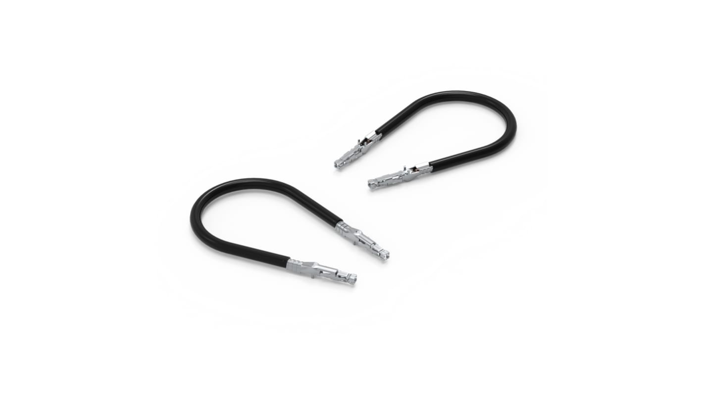 Wurth Elektronik Female Female Crimped Wire, 150mm, 16AWG, Black