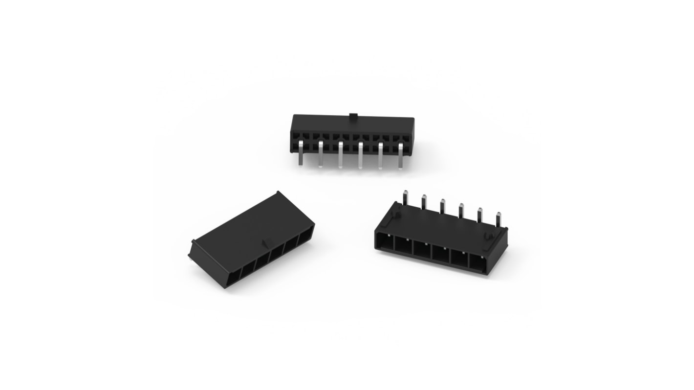 Wurth Elektronik 6.570041401 Series Right Angle Through Hole PCB Header, 6 Contact(s), 5.7mm Pitch, 1 Row(s)