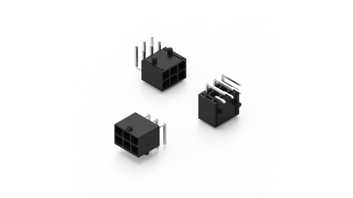 Wurth Elektronik 6p双排排针 直角, 5.7mm间距, THT安装, 6.570102401系列