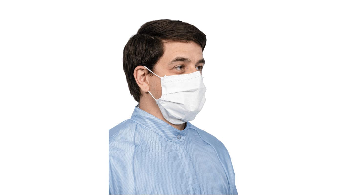 60.712L Kolmi Hopen White Polypropylene Face Mask for Medical, 210 x 90 mm