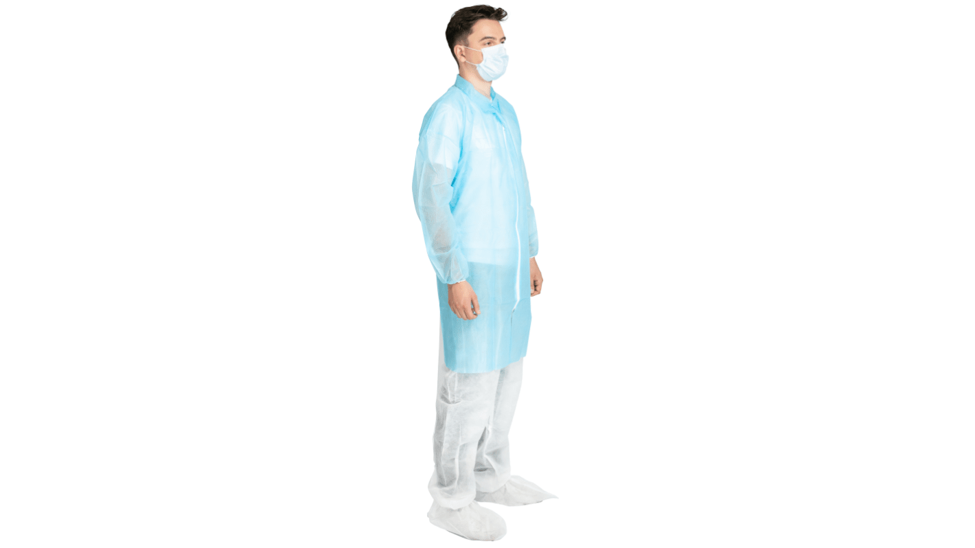 Medicom Blue PP Splash & Particle Resistant Disposable Apron, 50Set Per Box