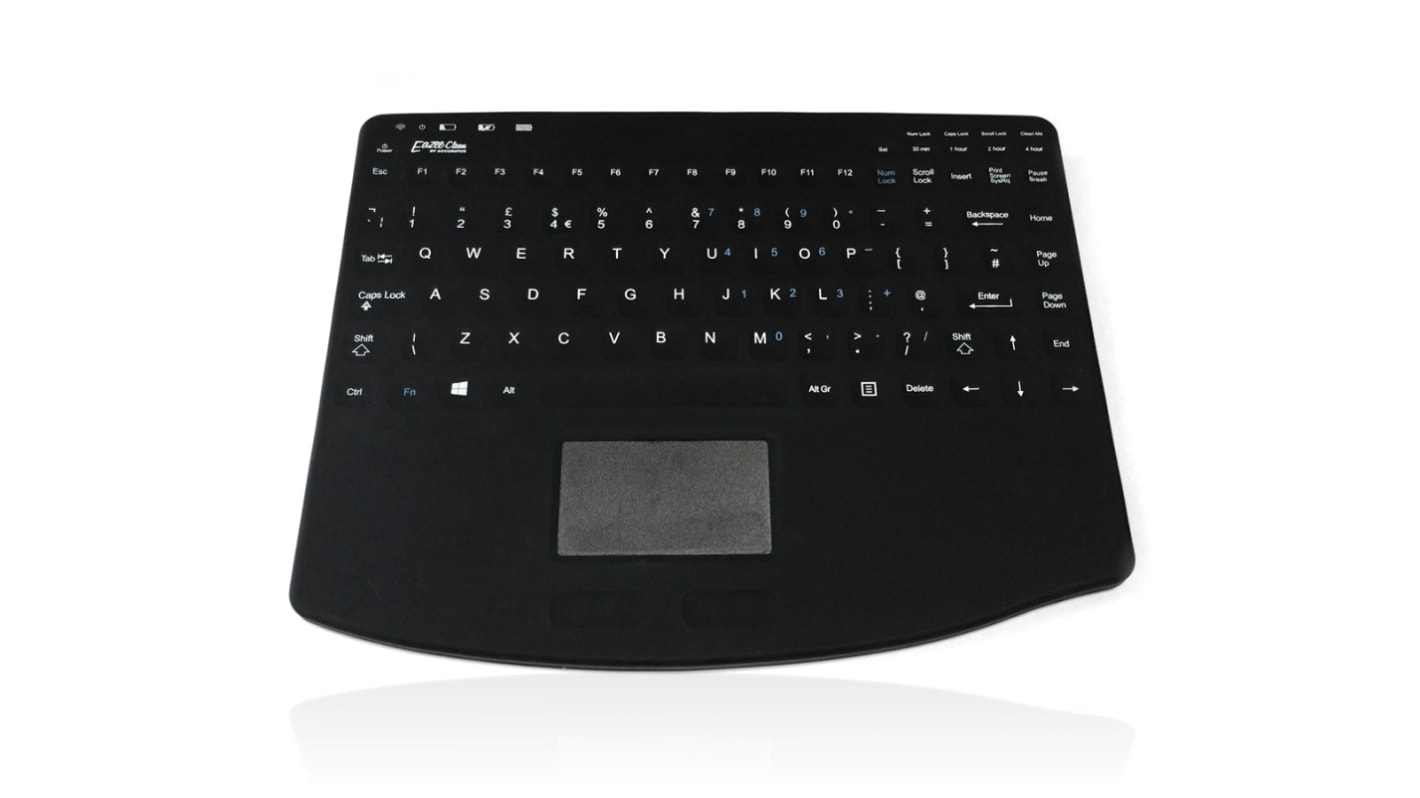Klávesnice, bezdrátová, Černá, RF Lékařství QWERTY (Velká Británie) Ceratech