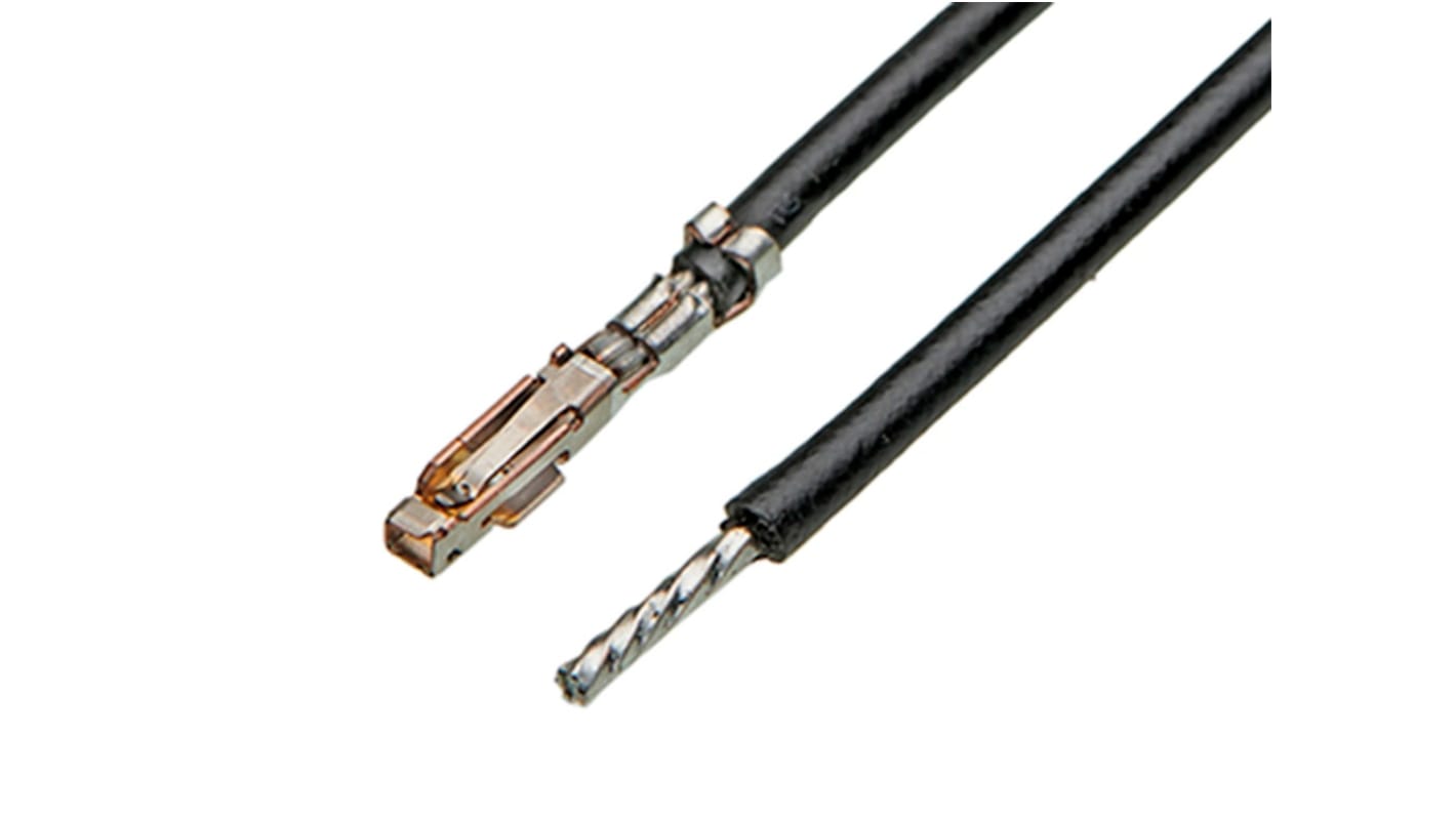 Molex Female iGrid to Pigtail Crimped Wire, 75mm, 22AWG, Black