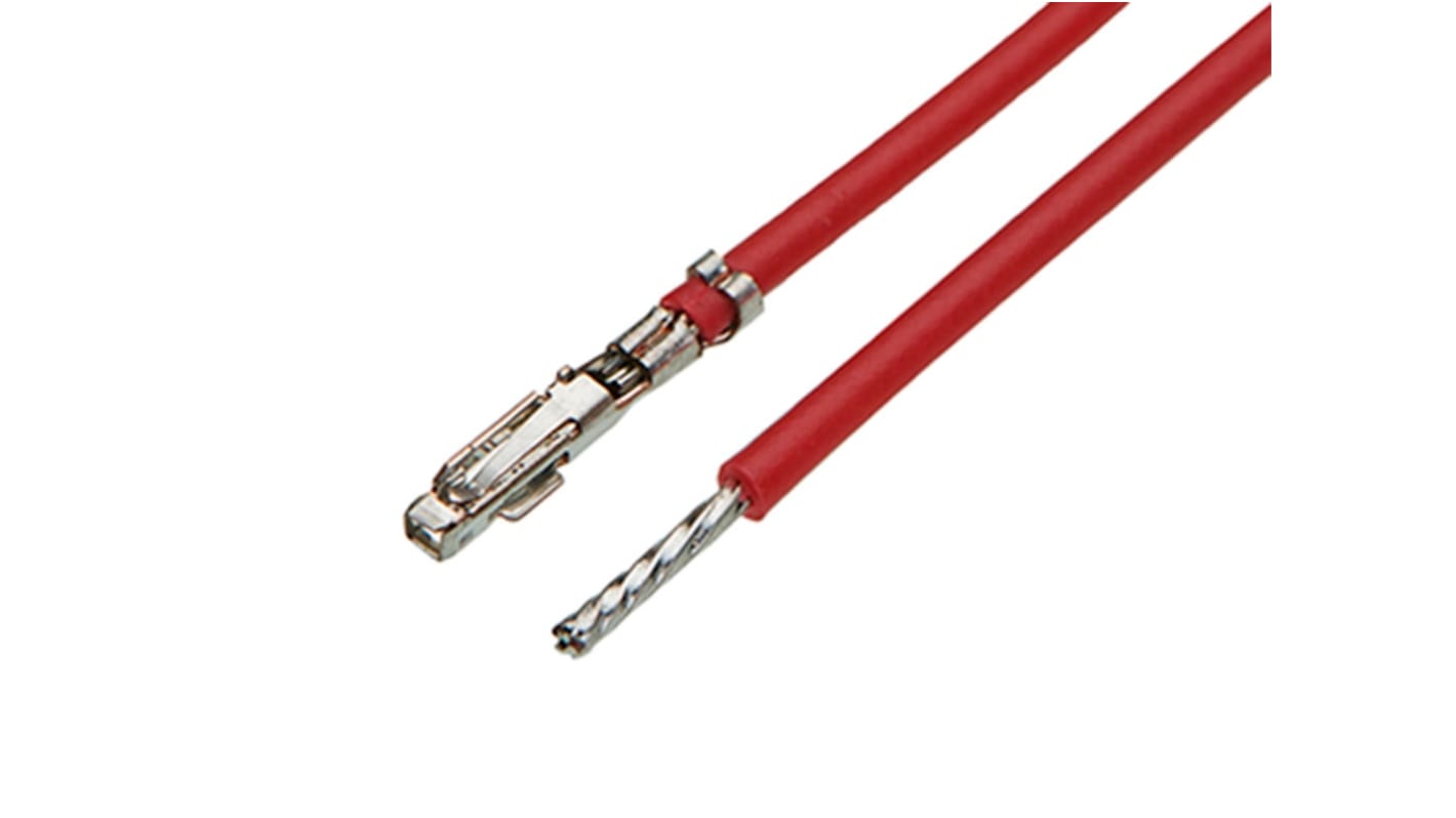 Molex Female iGrid to Pigtail Crimped Wire, 225mm, 22AWG, Red