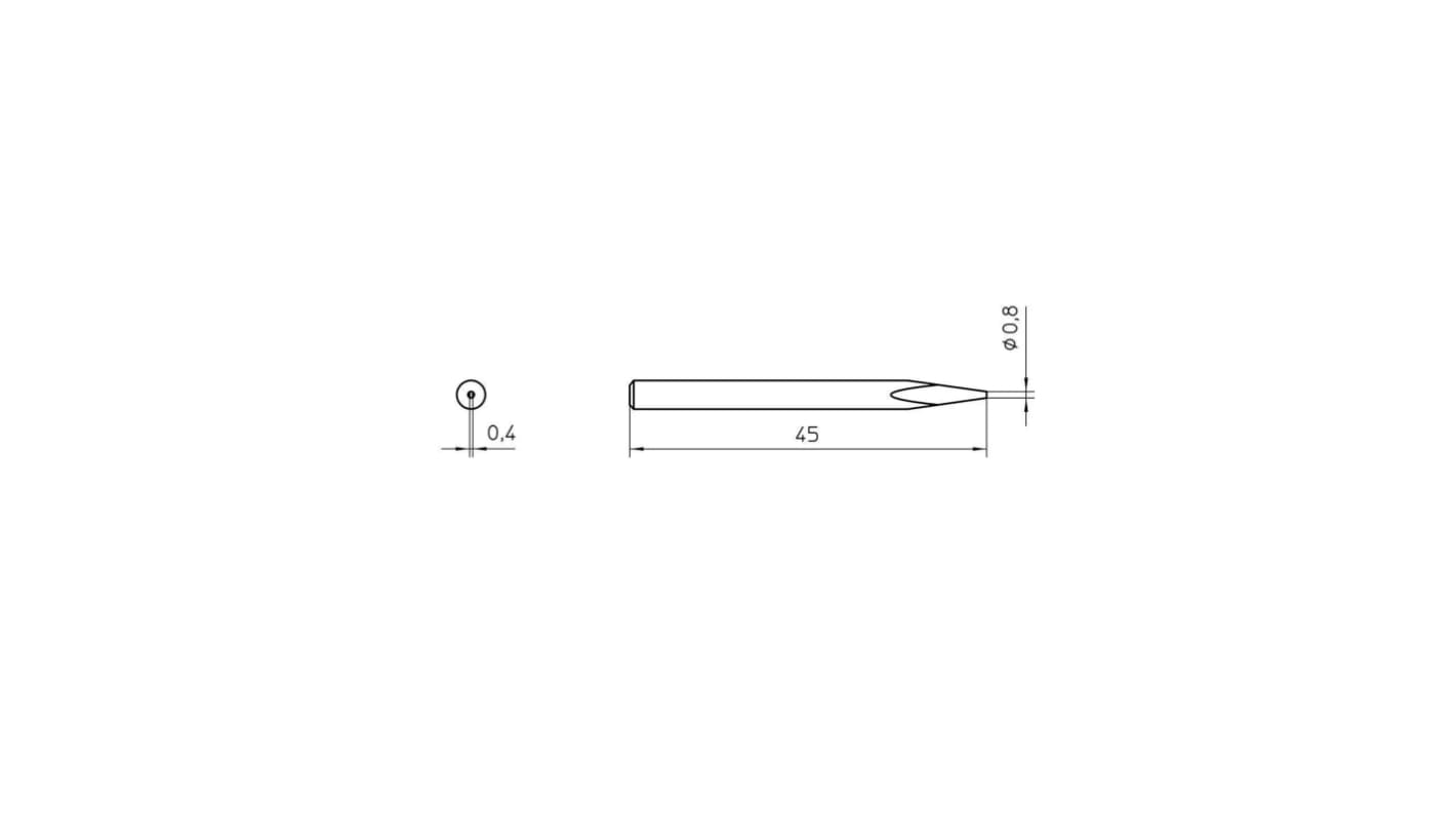 Weller 4SPI15 213 0.8 mm Pointed Soldering Iron Tip for use with SPI16