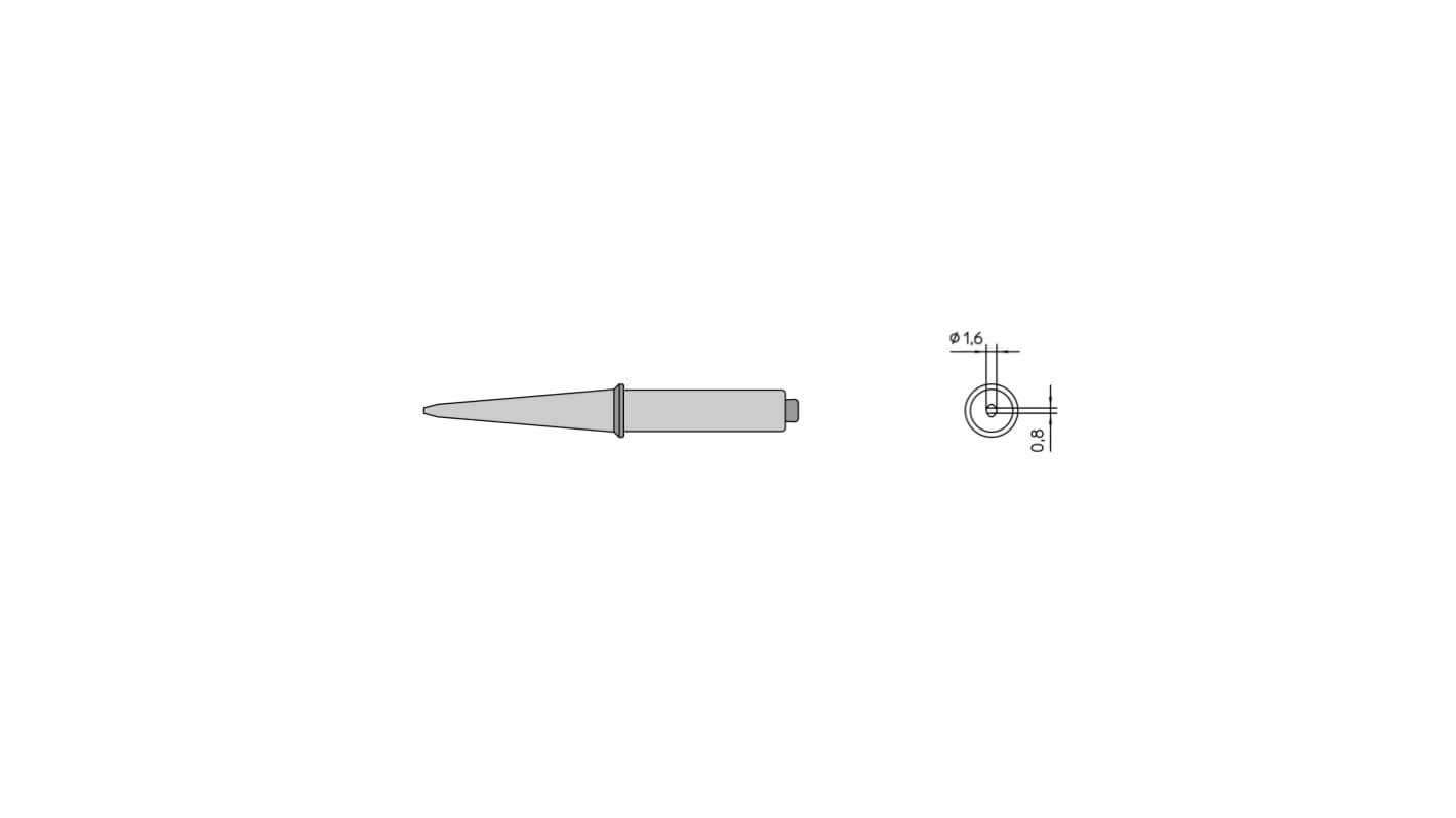 Punta saldatore Weller CT5C7 (370°C), serie CT5, 3,2 mm, forma: Cacciavite, angolo 370°