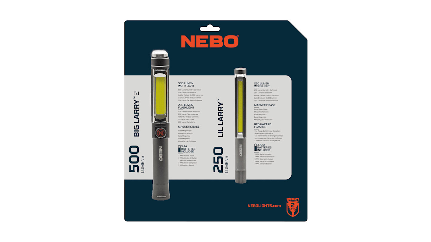 Nebo LED Pocket LED Torch Black 500 lumens, 197 mm