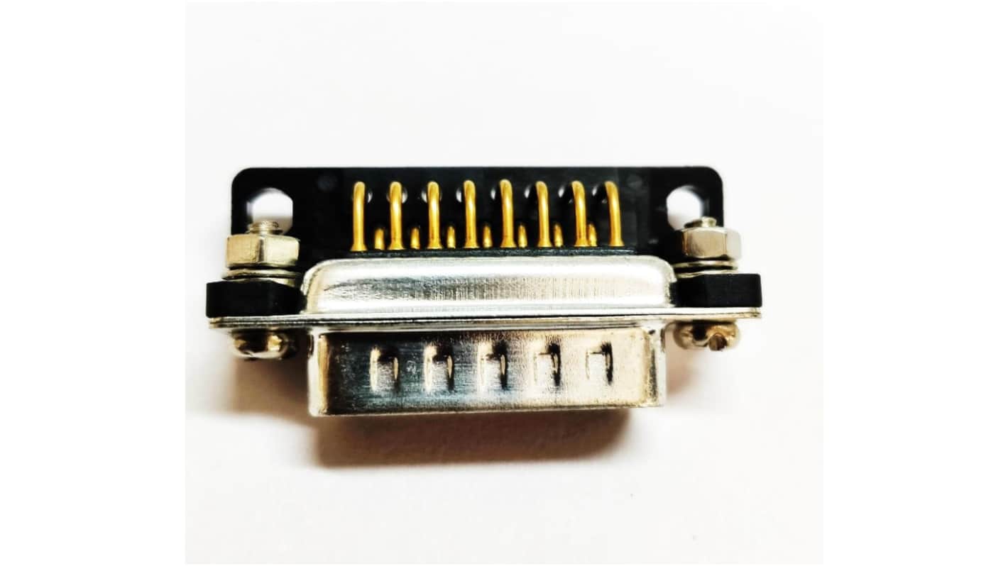 RS PRO 15 Way Right Angle Through Hole D-sub Connector Plug