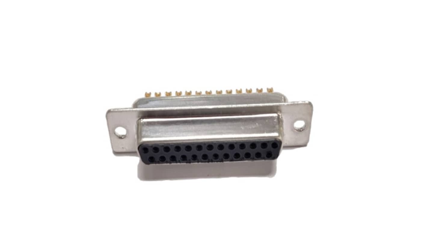 RS PRO 25 Way Panel Mount D-sub Connector Socket, with Panel