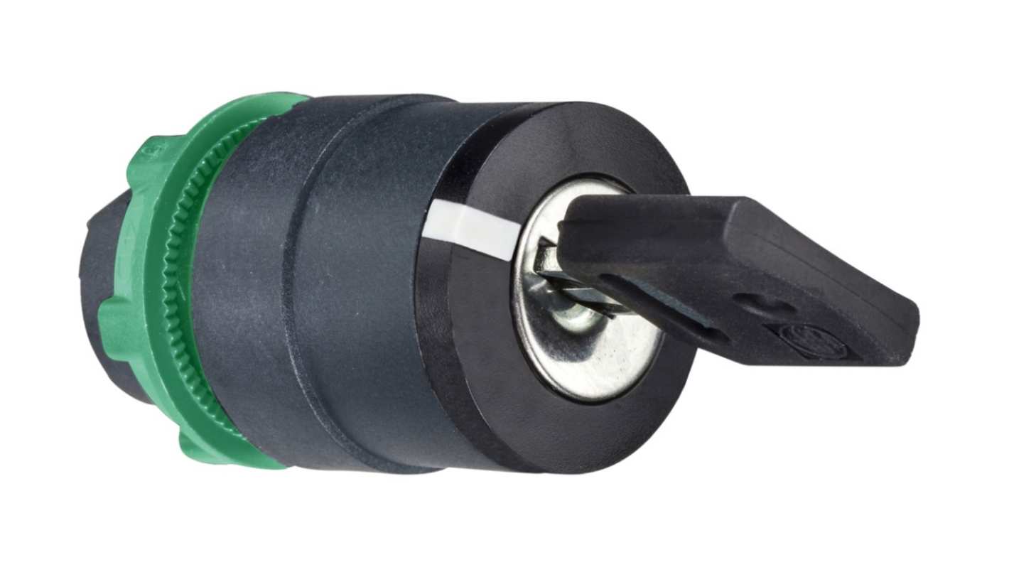 Cabezal de interruptor de llave ZB5AG4D Schneider Electric, 2 Posiciones, Enclavamiento