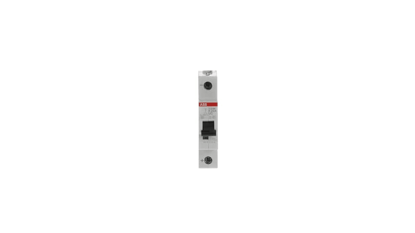 ABB System Pro M Compact S200 M UC MCB, 1P, 20A Curve K, 230V AC, 220V DC, 10 kA Breaking Capacity