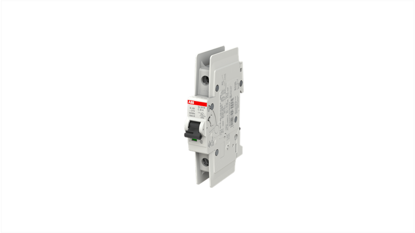 ABB SU200 M MCB, 1P, 35A Curve C, 277V AC, 48V DC, 15 kA Breaking Capacity