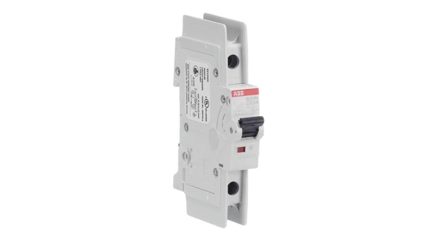 ABB SU200 M MCB, 1P, 500mA Curve C, 277V AC, 48V DC, 15 kA Breaking Capacity