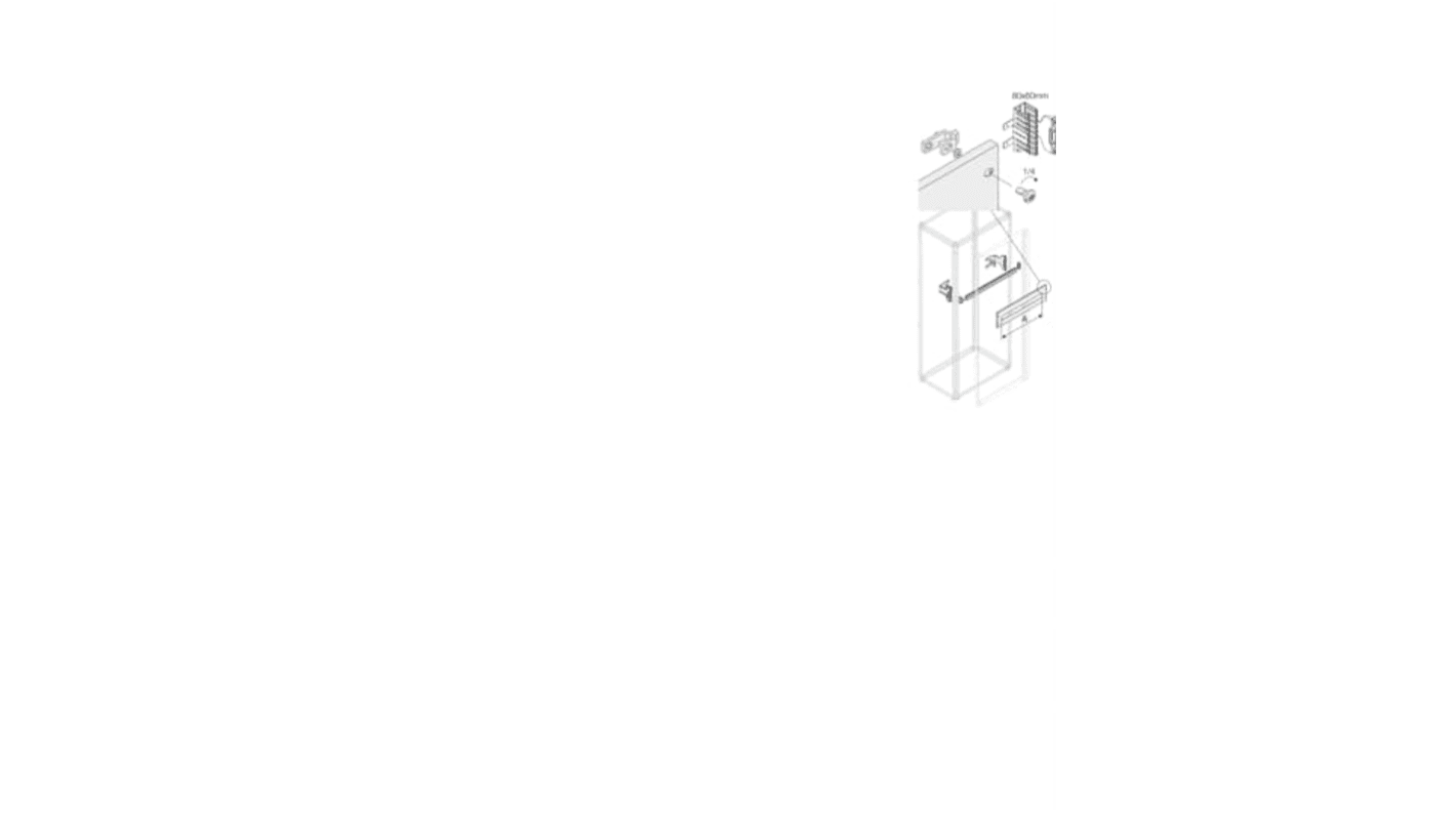 Guida DIN ABB Guida DIN 100mm x 600mm x 190mm, in Lamiera decapata