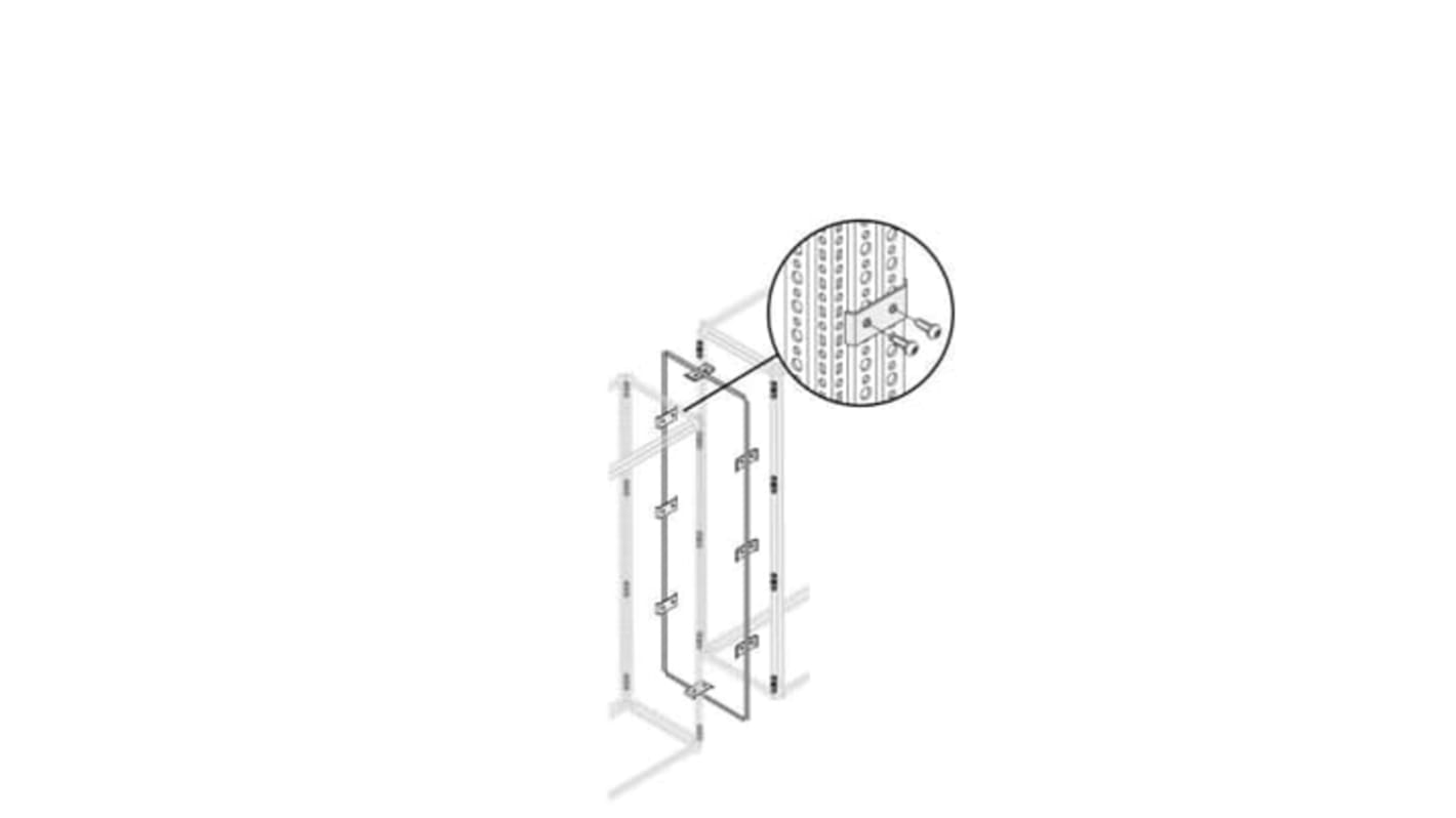 ABB Pickled Steel Sheet Lock for Use with Main Distribution Boards, 190 x 190 x 40mm