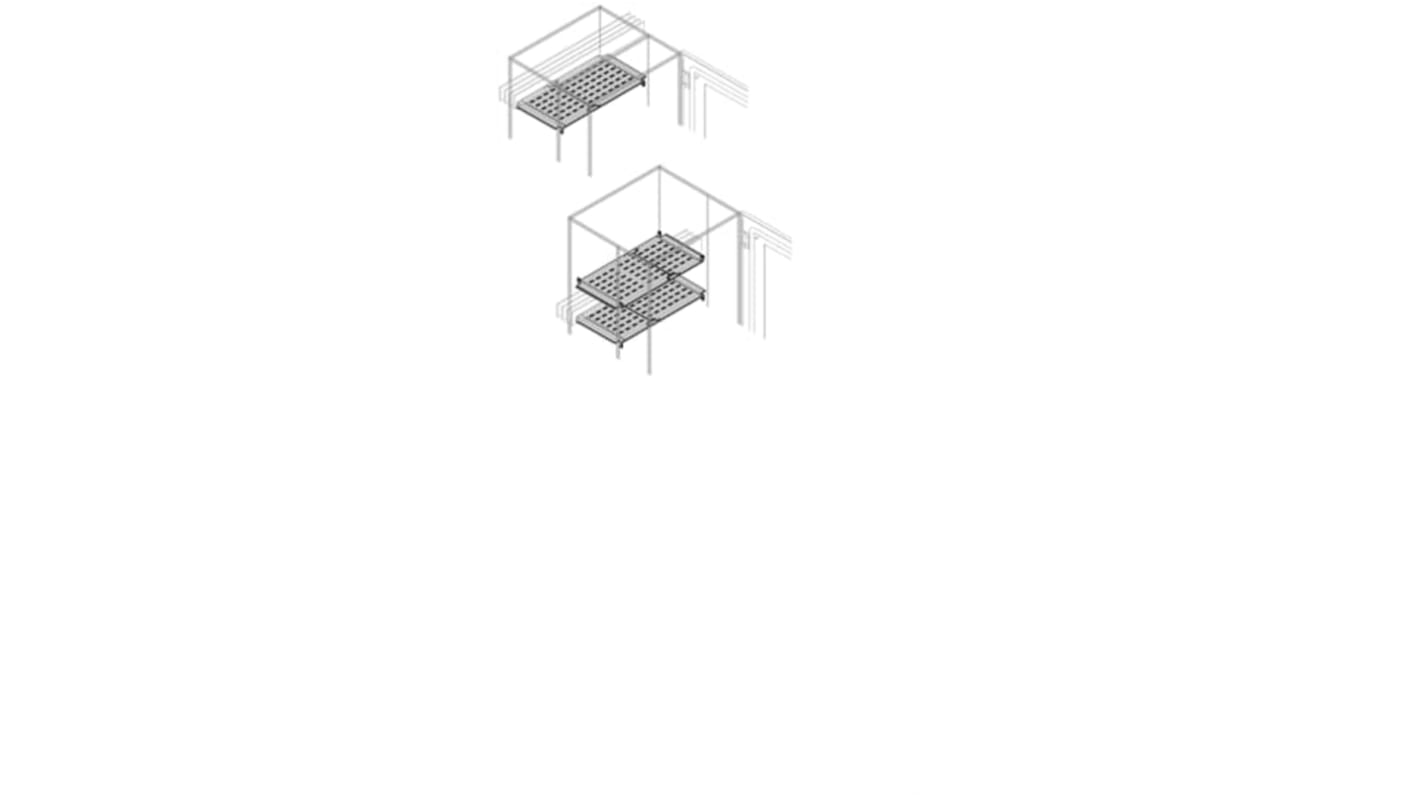 ABB PTHS Series Pickled Steel Sheet Shelf for Use with Modular Boards - System Pro E Power, 290 x 690 x 22mm
