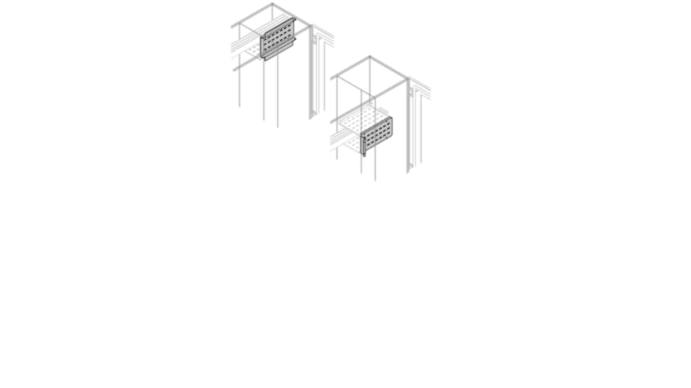 ABB PFVS Series Pickled Steel Sheet Assembly Plate for Use with Modular Boards - System Pro E Power, 475.2 x 334.7 x