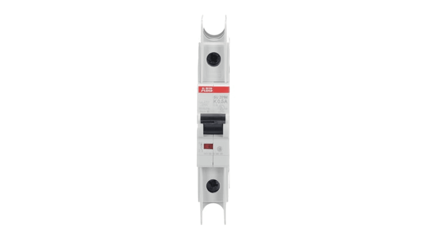 ABB SU200 M MCB, 1P, 500mA Curve K, 277V AC, 48V DC, 15 kA Breaking Capacity