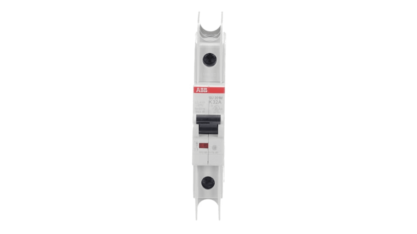 ABB SU200 M MCB, 1P, 32A Curve K, 277V AC, 48V DC, 15 kA Breaking Capacity