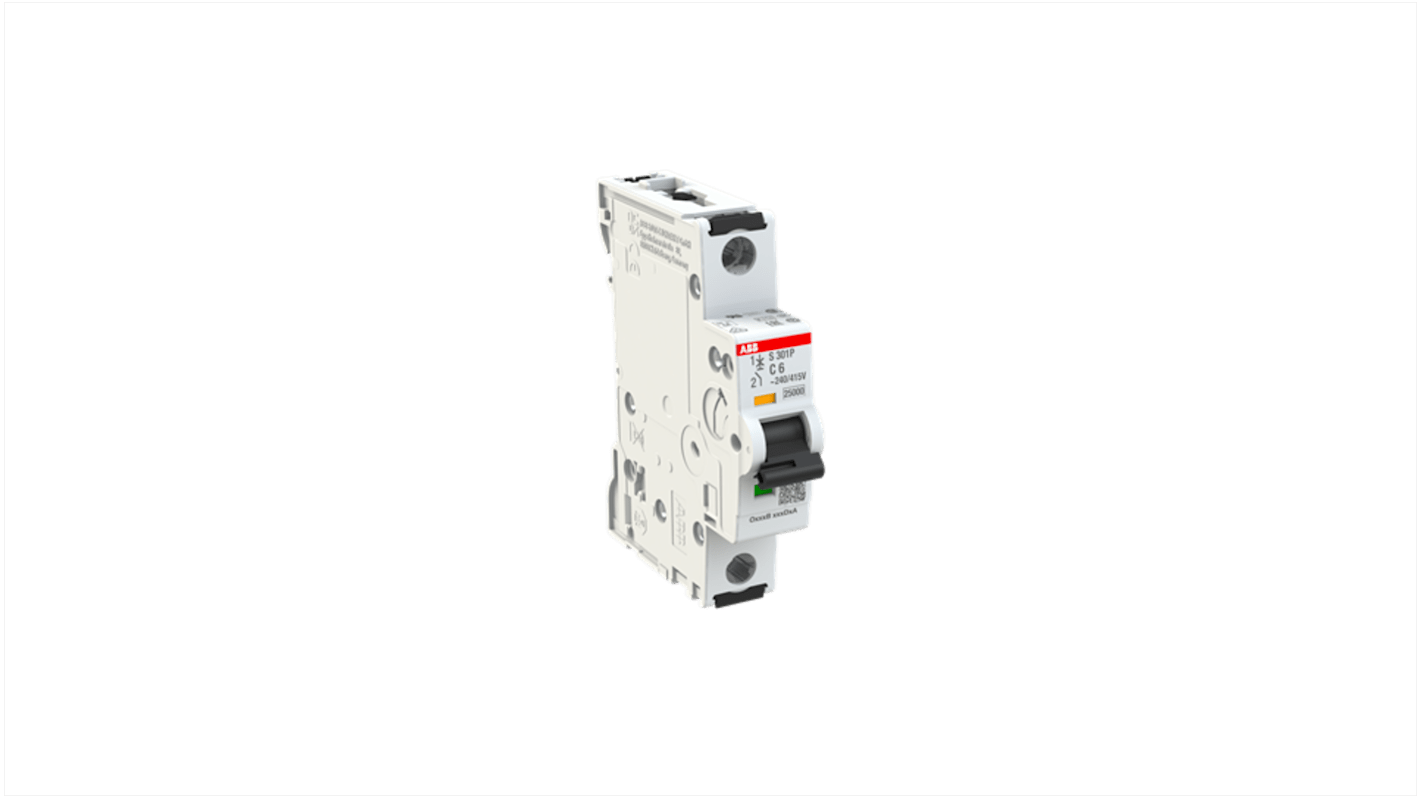 Interruttore magnetotermico ABB, 1P 6A 100 kA, Tipo C