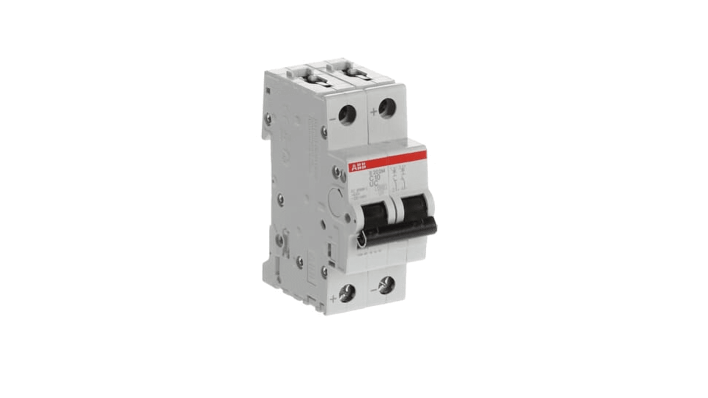 Interruttore magnetotermico ABB, 2P 10A 10 kA, Tipo C