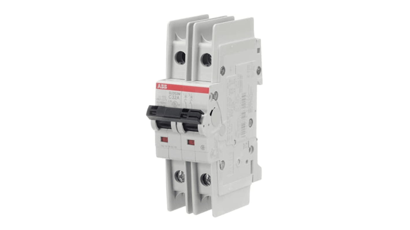 ABB SU200 M MCB, 2P, 32A Curve C, 440V AC, 96V DC, 15 kA Breaking Capacity