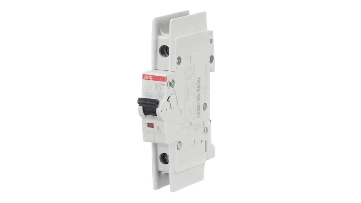ABB SU200 M MCB, 1P, 6A, Type Z, 277V AC, 48V DC, 15 kA Breaking Capacity