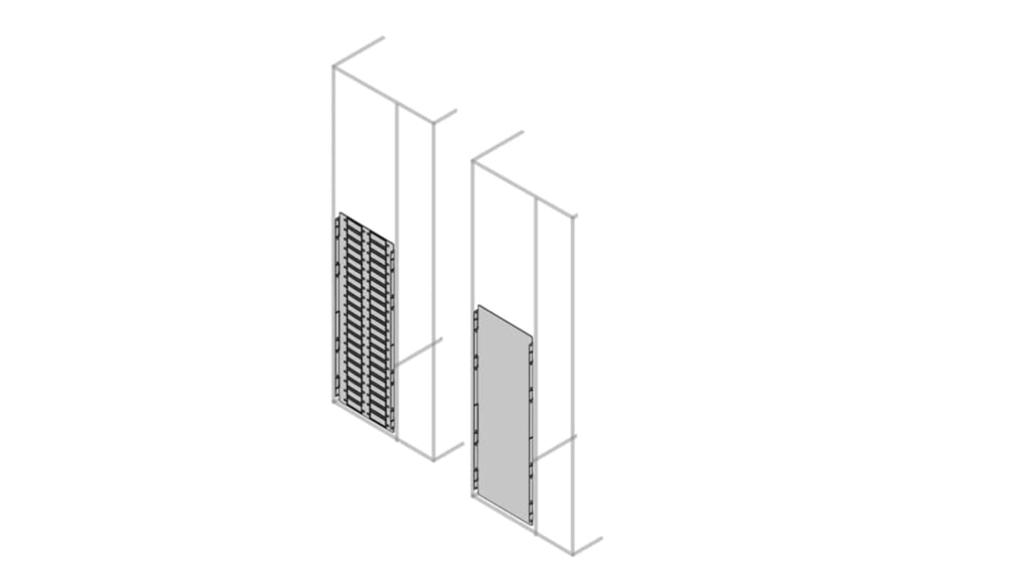 ABB PTVS Series Pickled Steel Sheet Assembly Plate for Use with Modular Boards - System Pro E Power, 800 x 215.7 x 22mm