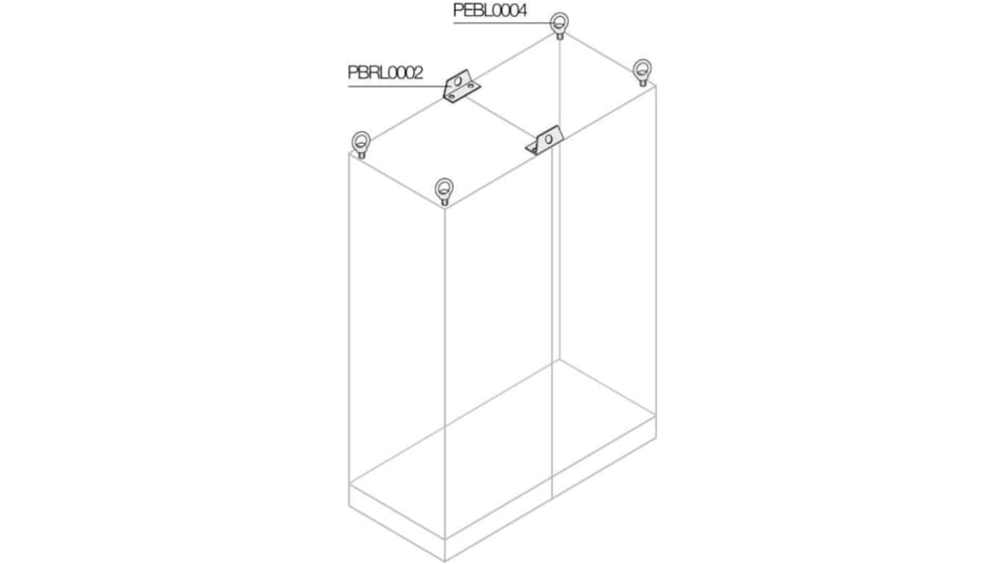 ABB Pickled Steel Sheet Support Rail for Use with Main Distribution Boards, 90 x 125 x 60mm