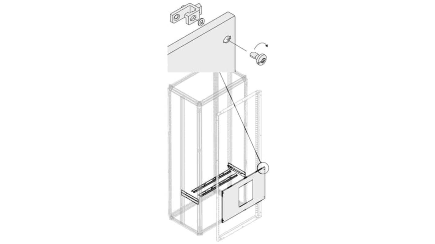 ABB Pickled Steel Sheet Assembly Kit for Use with Main Distribution Boards, 800 x 500 x 800mm