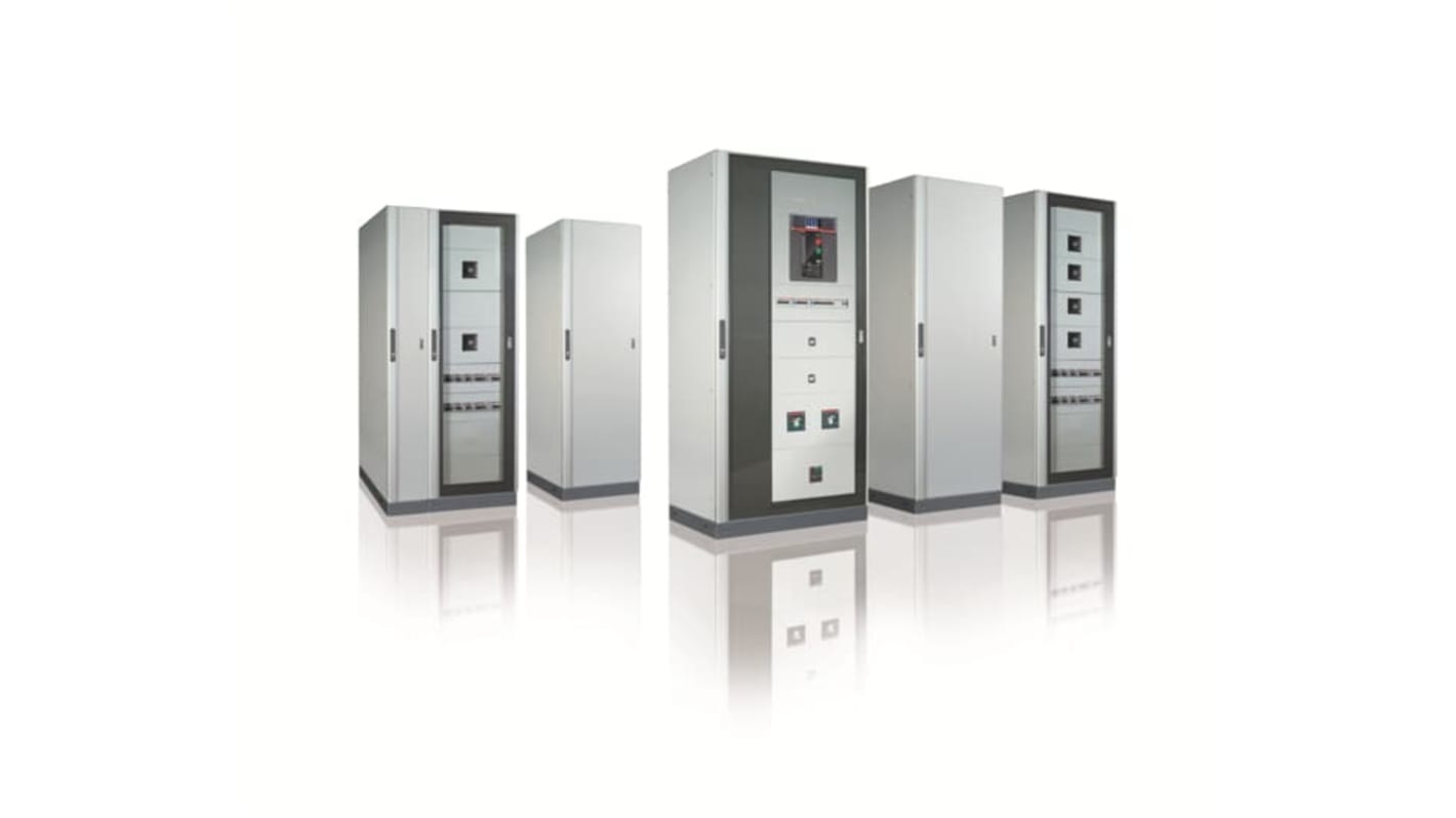 ABB PCRM Series RAL 7035 Pickled Steel Sheet DIN Rail Chassis, 398mm W, 98mm H, 35mm L For Use With PDRM0400