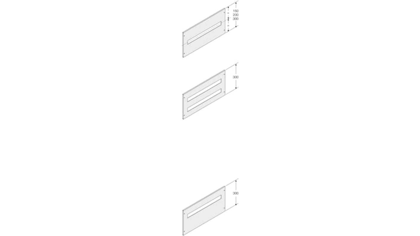 ABB Pickled Steel Sheet Panel for Use with Main Distribution Boards, 543 x 298 x 12mm